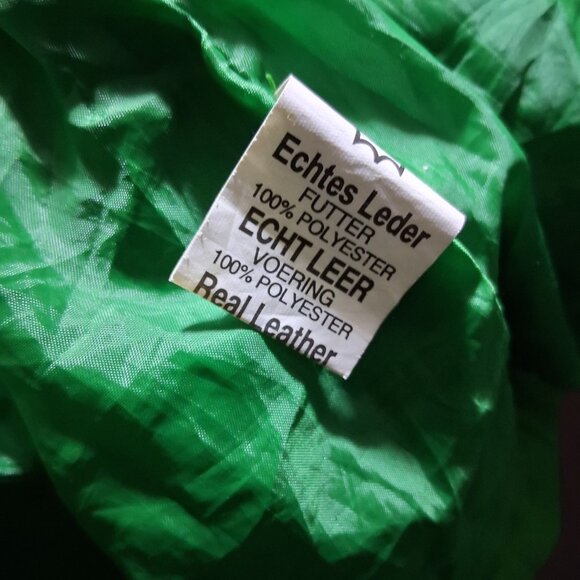 Loving the WICKED Color GREEN Real Leather Moto Style Jacket - Picture 12 of 15